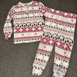 Dream Life Cozy Kids Pajamas in Red and Gray